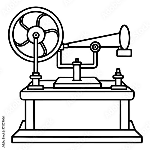 telegraph outline coloring book page line art drawing