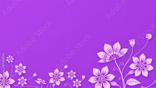 background texture wallpaper purple color gradually turns into a light color on which flowers