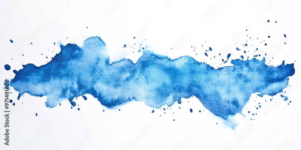 Obraz premium Blue Cloud Watercolor