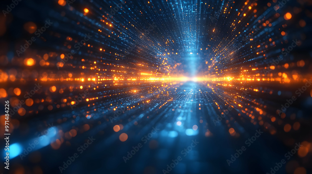 A dynamic digital landscape with glowing particles and lines, suggesting motion and energy. A dynamic digital landscape with glowing particles and lines, suggesting motion and energy.