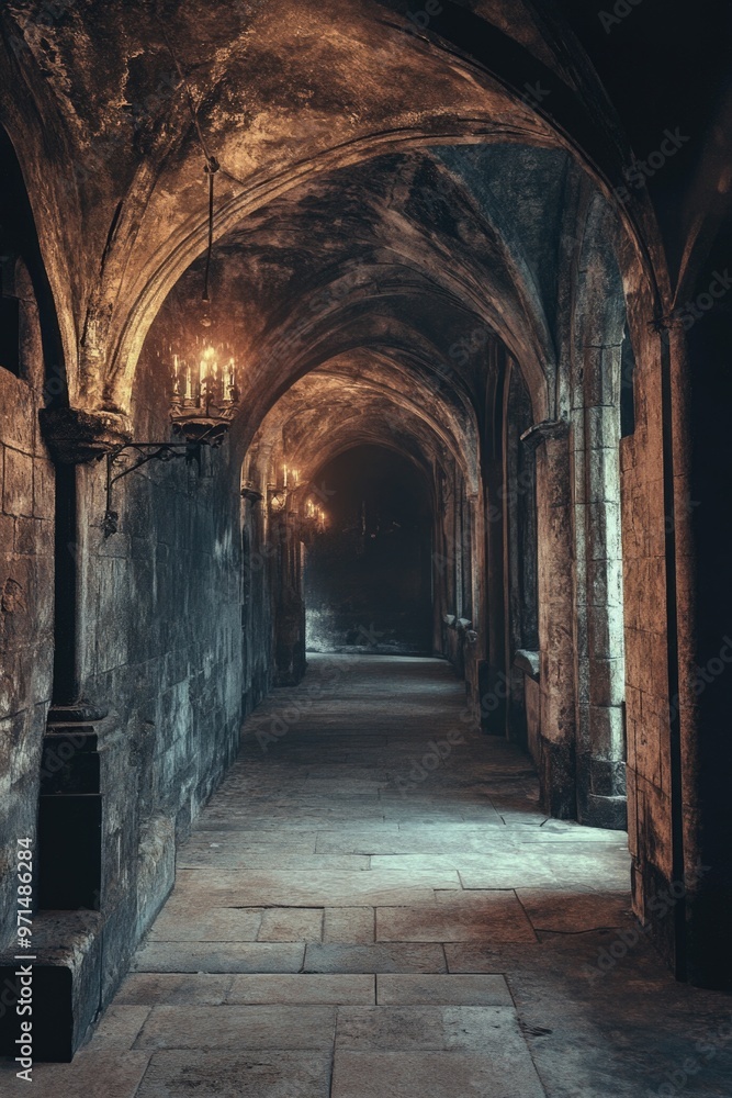 Obraz premium Dimly Lit Hallway