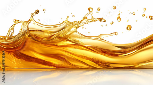 A dynamic splash of golden liquid, illustrating movement and fluidity.