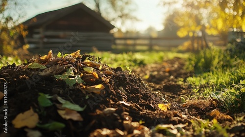 Wallpaper Mural Close-up of Fall Leaves and Soil in a Garden Torontodigital.ca