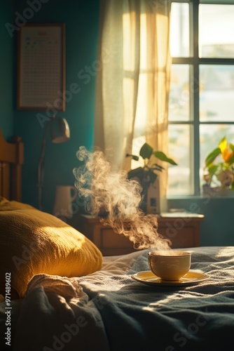 Wallpaper Mural Coffee on Bed Torontodigital.ca