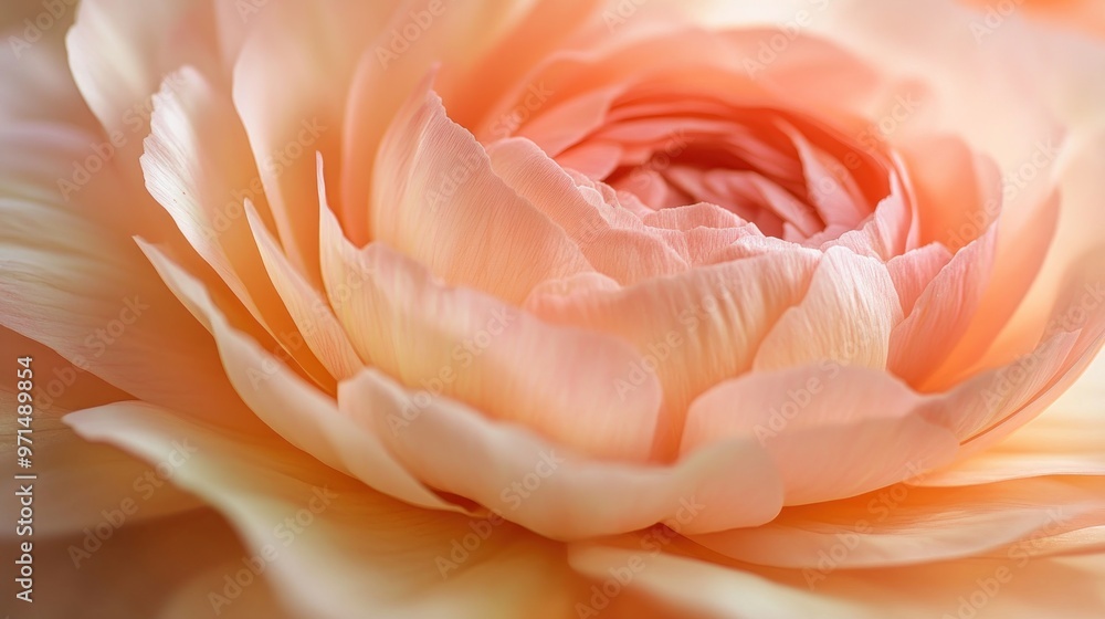 Close-Up of a Delicate Peach Flower Close-Up of a Delicate Peach Flower