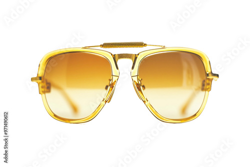 Trendy luxury sunglasses with a bold style and high-fashion appeal isolated on transparent background photo