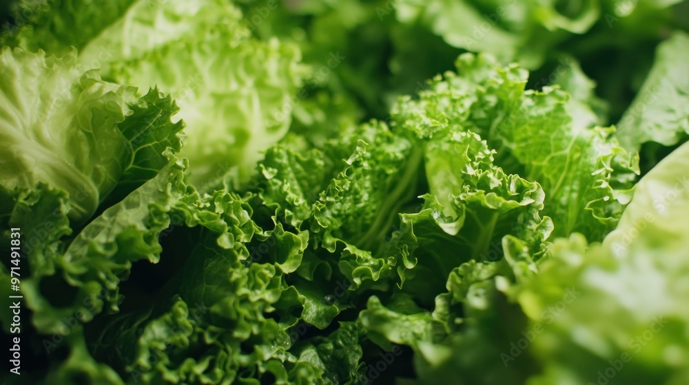 A Close-Up of Fresh Green Lettuce Leaves A Close-Up of Fresh Green Lettuce Leaves