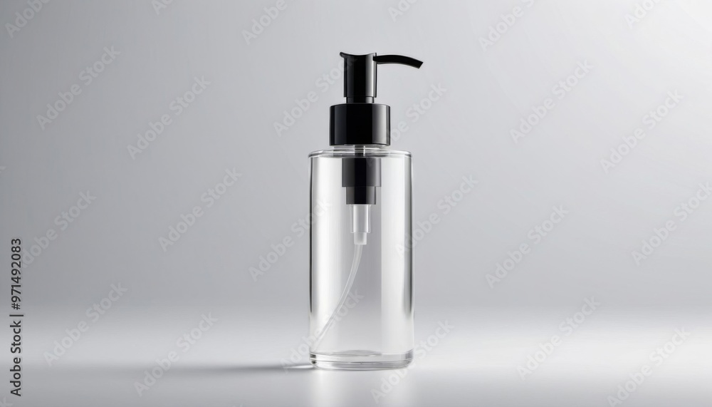 cosmetic bottle dispenser mockup on a light background, ai cosmetic bottle dispenser mockup on a light background, ai