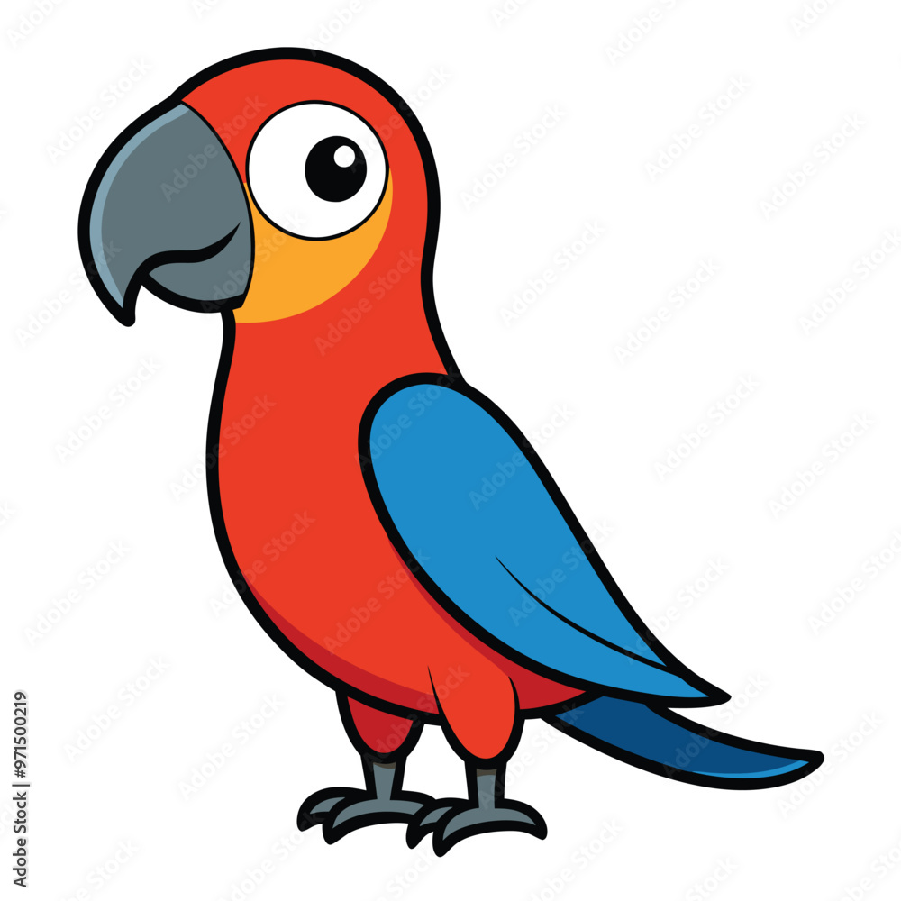 Parrot Cartoon Vector Image png illustration on white background , Vector Design Parrot Cartoon Vector Image png illustration on white background , Vector Design