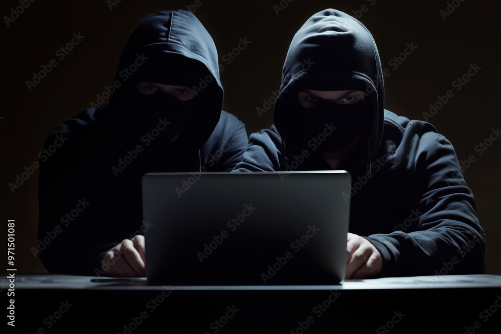Hacker stealing data Hacker stealing data