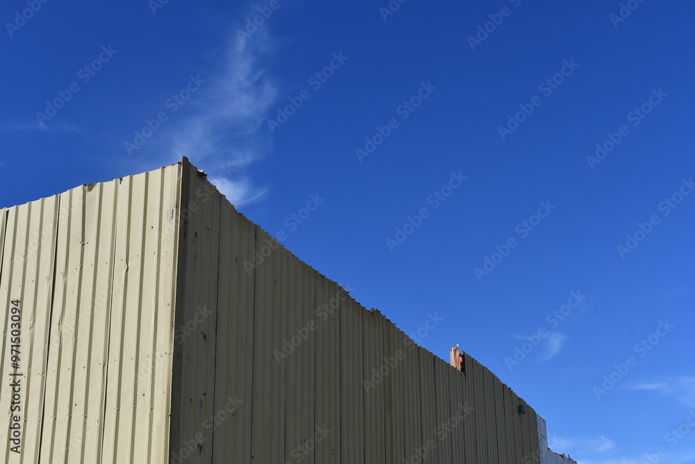 Fototapeta premium Demolition of steel building
