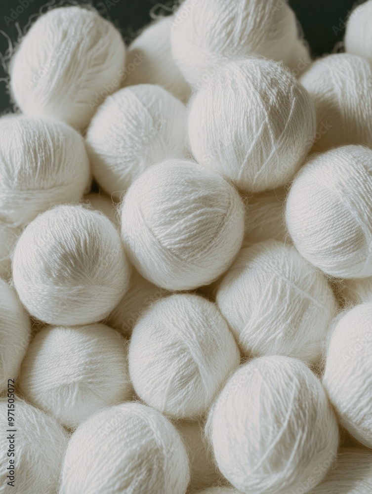 Pile of White Yarn Balls Pile of White Yarn Balls