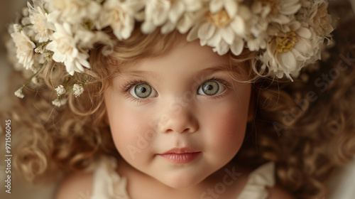 beautiful studio portrait of young girl