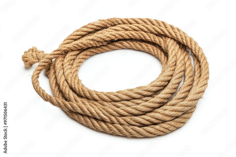 Cowboy Rodeo Rope Twirling Lasso, Isolated with Copy Space on White Background Cowboy Rodeo Rope Twirling Lasso, Isolated with Copy Space on White Background
