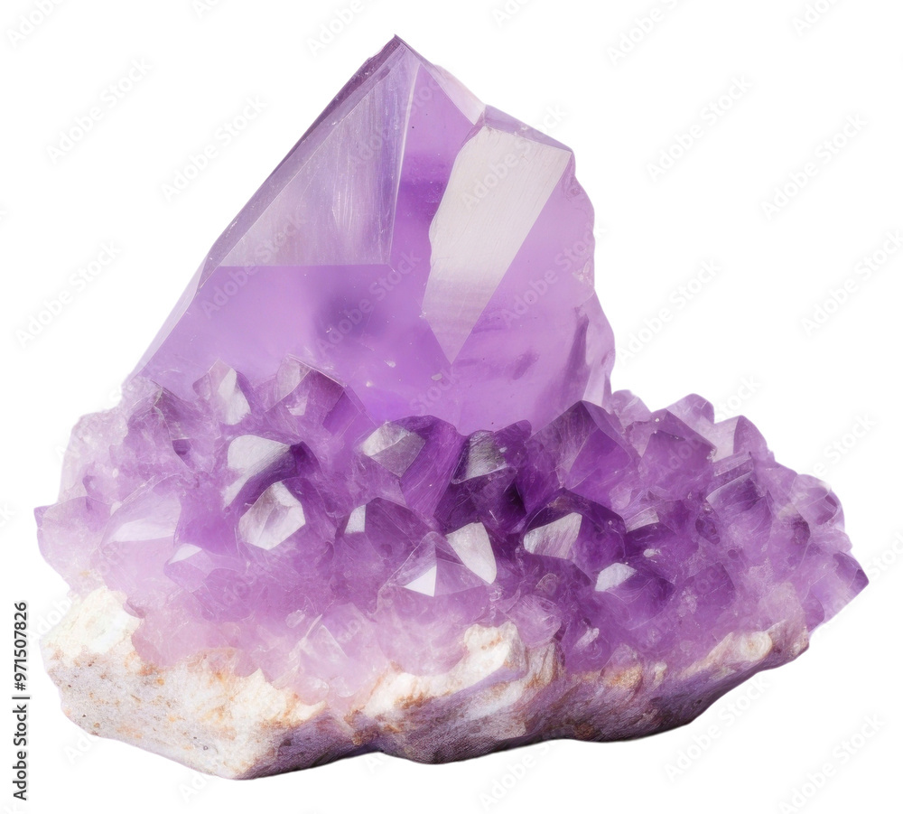 Fototapeta premium PNG Crystal gemstone amethyst mineral.