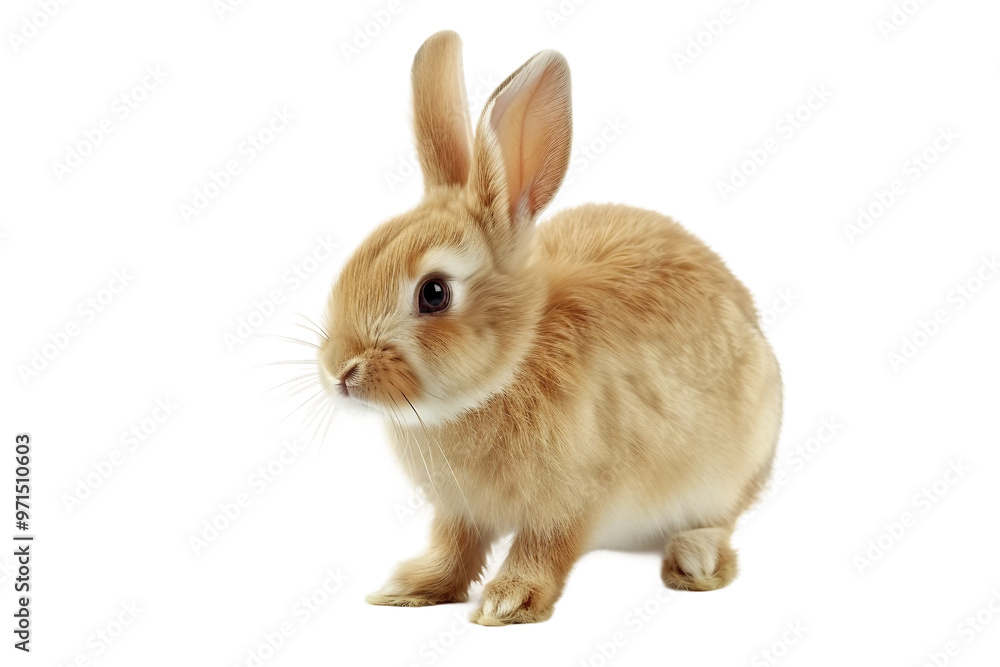 Delightful rabbit with delicate features and a soft, textured fur isolated on transparent background Delightful rabbit with delicate features and a soft, textured fur isolated on transparent background