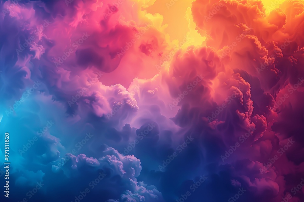 Obraz premium Dust and smoke combine to form a colorful background.