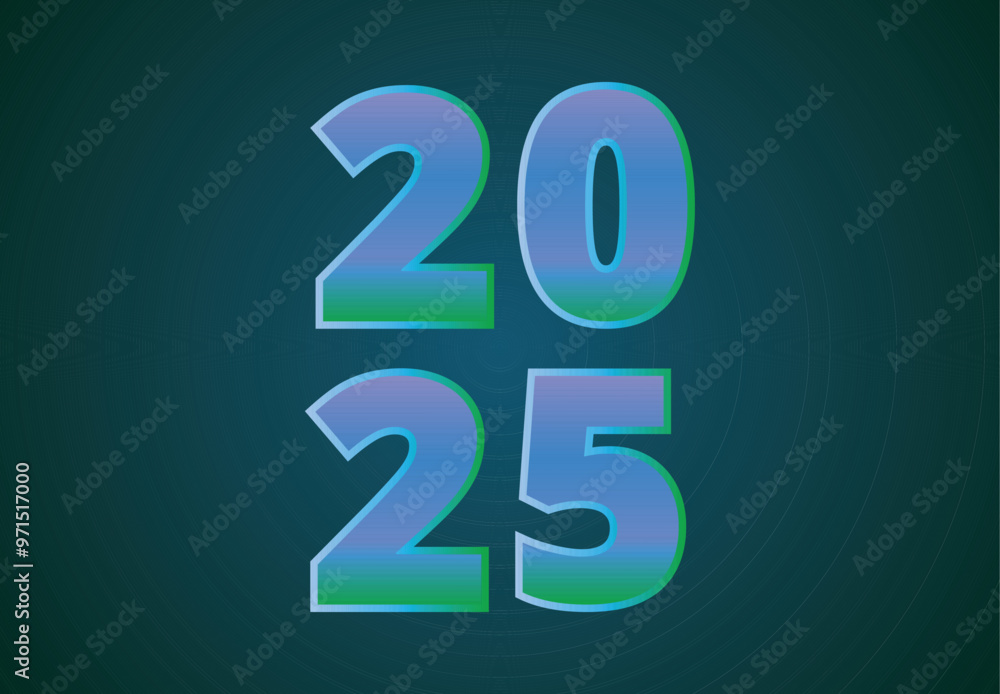 Happy New Year 2025 Blue Typography Elegant Design Abstract Illustration Vector Happy New Year 2025 Blue Typography Elegant Design Abstract Illustration Vector