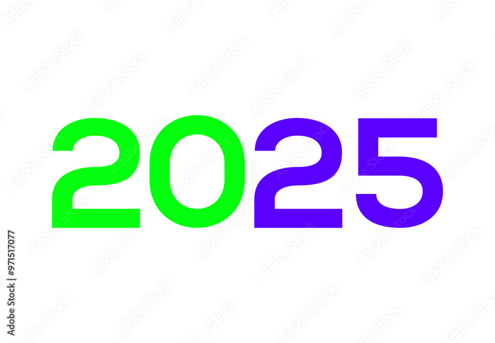 Happy New Year 2025 Typography Green And Purple Design Abstract Illustration Vector Happy New Year 2025 Typography Green And Purple Design Abstract Illustration Vector