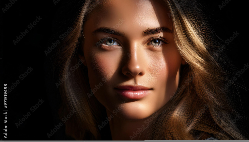 Portrait with Dramatic Lighting and Textures Portrait with Dramatic Lighting and Textures