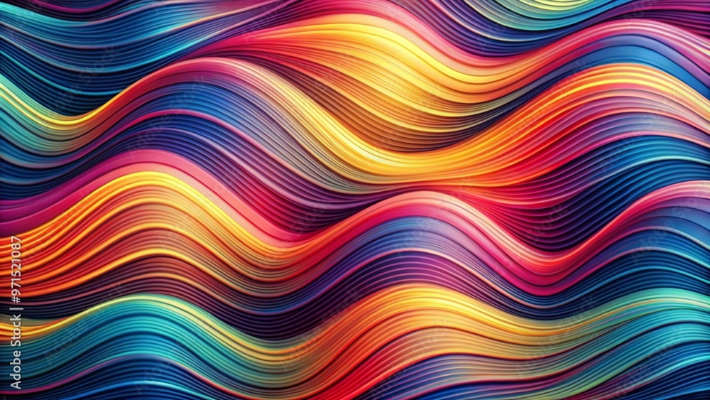 Smooth and flowing lines in the wave pattern. Smooth and flowing lines in the wave pattern.