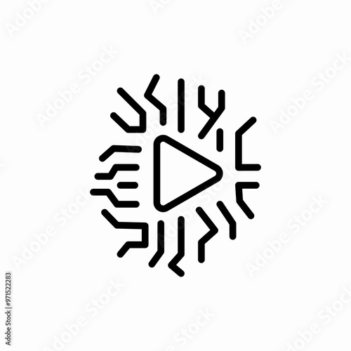 ai generated video icon sign vector