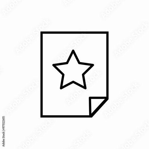 favorite file star icon sign vector