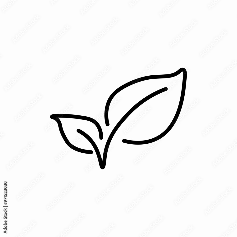 © agv - leaf plant sprout icon sign vector © agv - leaf plant sprout icon sign vector