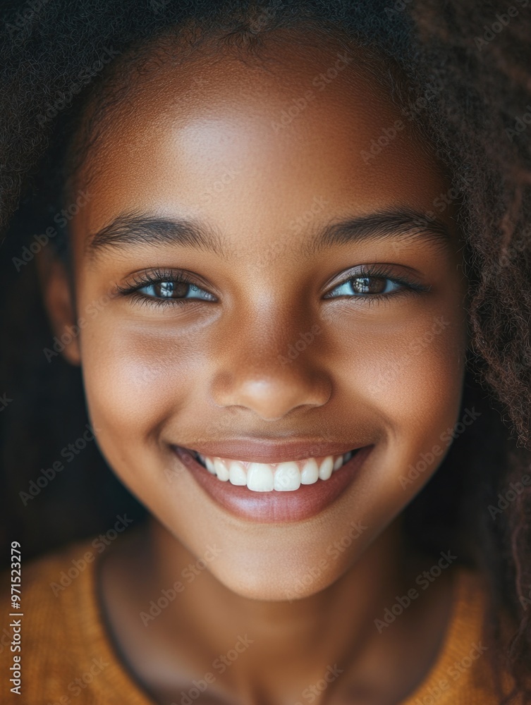 Happy young girl with bright smile Happy young girl with bright smile