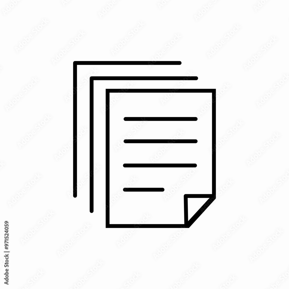 stack of documents icon sign vector stack of documents icon sign vector