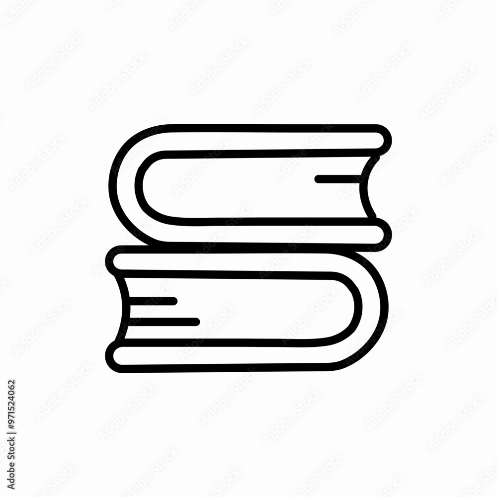 stack of books icon sign vector stack of books icon sign vector