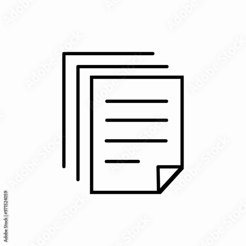 stack of documents icon sign vector