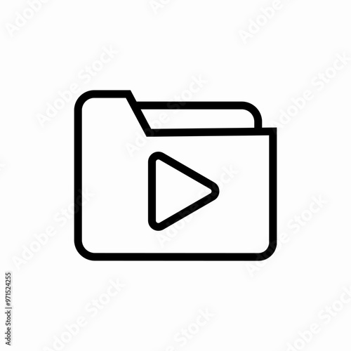 video file folder icon sign