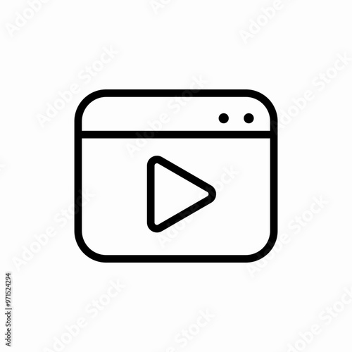 video player icon sign vector