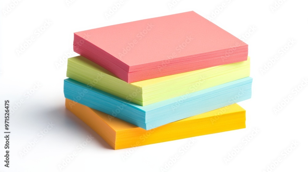 Stack of Colorful Sticky Notes, note pad, note paper, office supplies Stack of Colorful Sticky Notes, note pad, note paper, office supplies