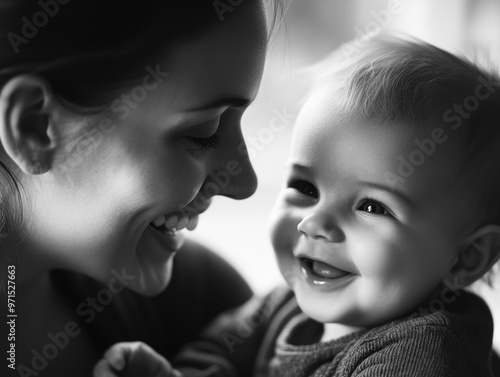 Mother with Baby Smiling