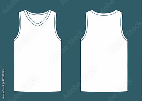 Blank white sleeveless shirt mockup, perfect for showcasing your designs. This versatile template can be used for t-shirt designs, branding, and more.