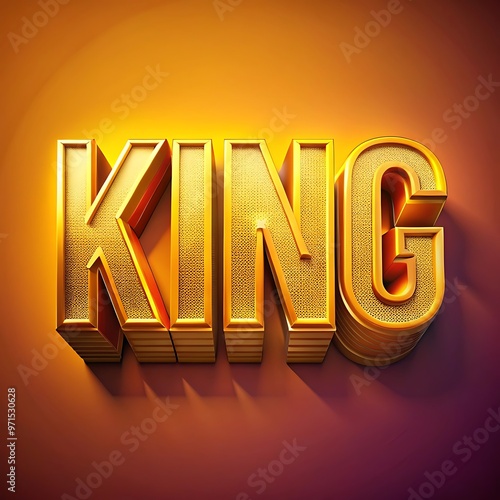 King editable text effect in golden color
