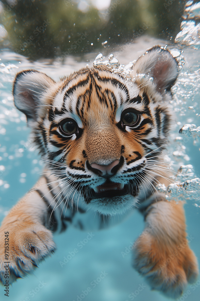 Obraz premium tiger in water