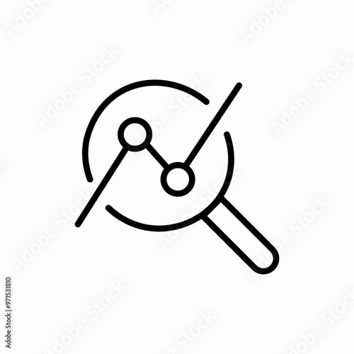 search statistics chart icon vector