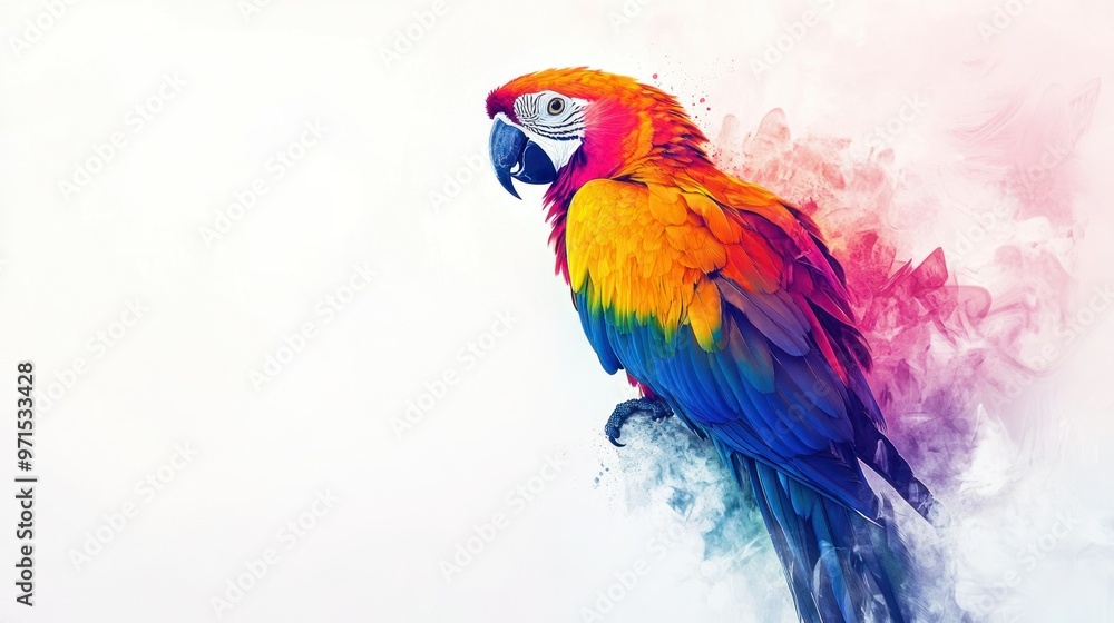 Obraz premium A Colorful Scarlet Macaw Parrot with Vibrant Feathers