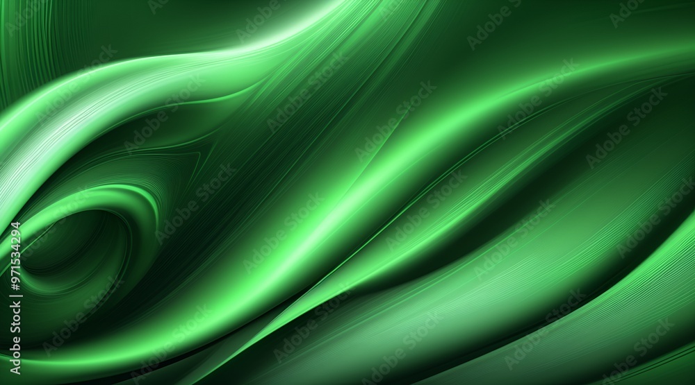 abstract waves, green background abstract waves, green background