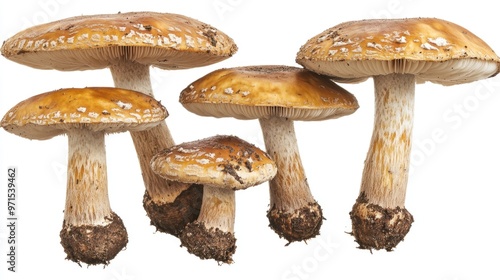 White Background Fungi Group