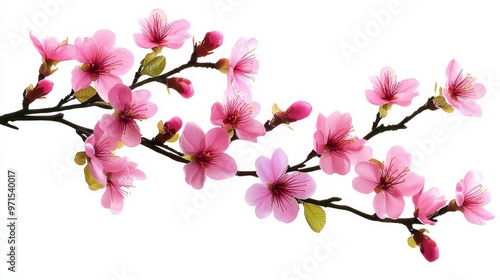 Pink Blossom Branch, Delicate Bloom, Springtime, Floral Beauty, Nature, Flowers, Spring