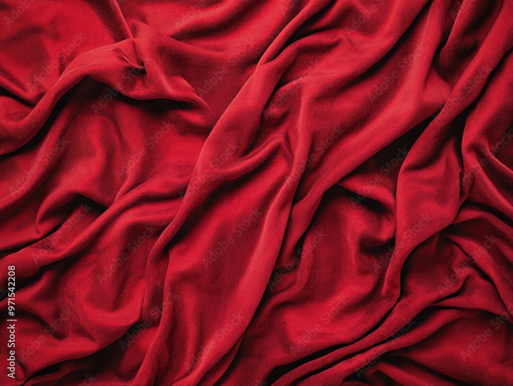Fototapeta premium Red cloth on a bed