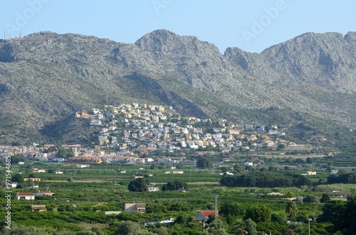 Montañas de la Costa Blanca cerca de Benidoleig, provincia de Alicante, Comunidad Valenciana, España. photo