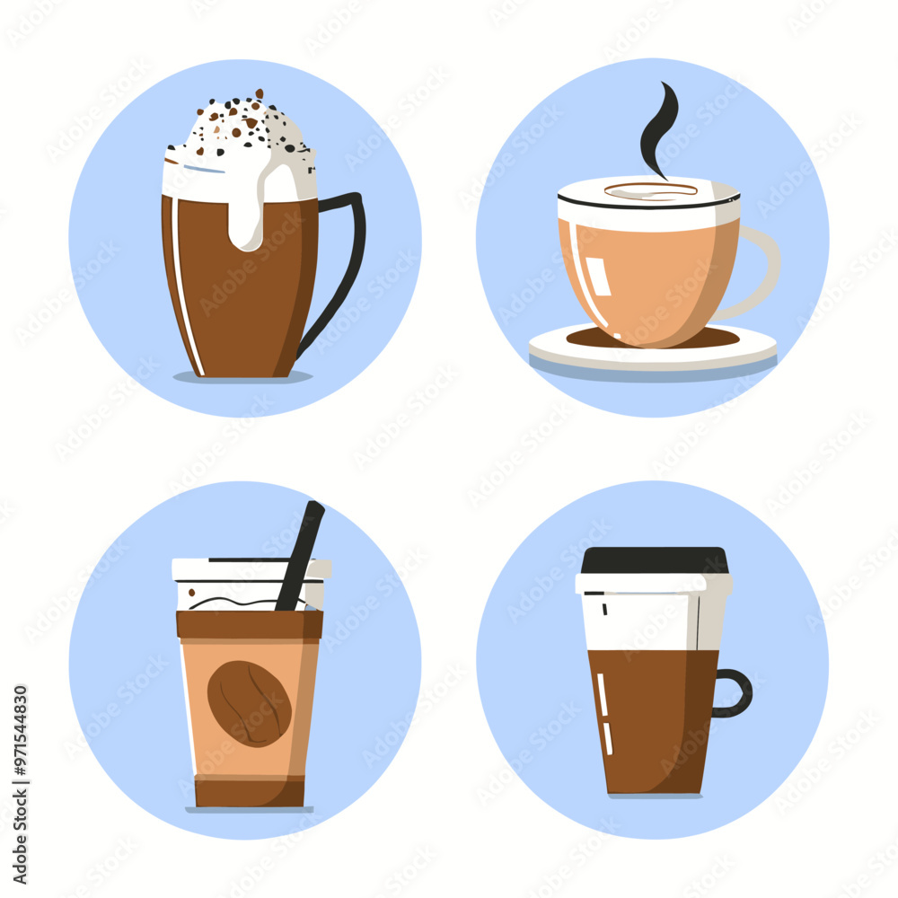 Obraz premium coffee cup icon set