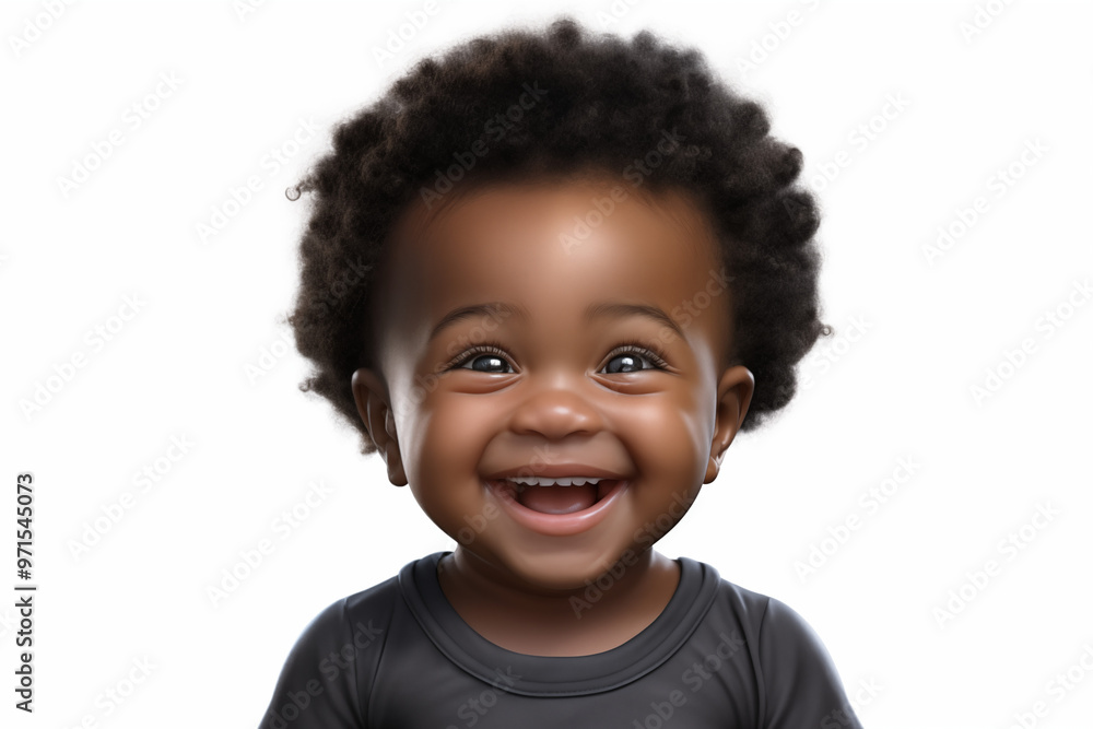Black baby on white background. Birth related themes. Childbirth. Africa country. African baby. Afro american baby. Image for graphic designer. Image for flyers Black baby on white background. Birth related themes. Childbirth. Africa country. African baby. Afro american baby. Image for graphic designer. Image for flyers