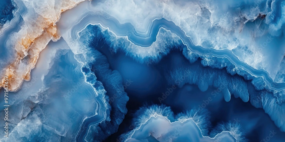 Obraz premium Close-up of a blue marble