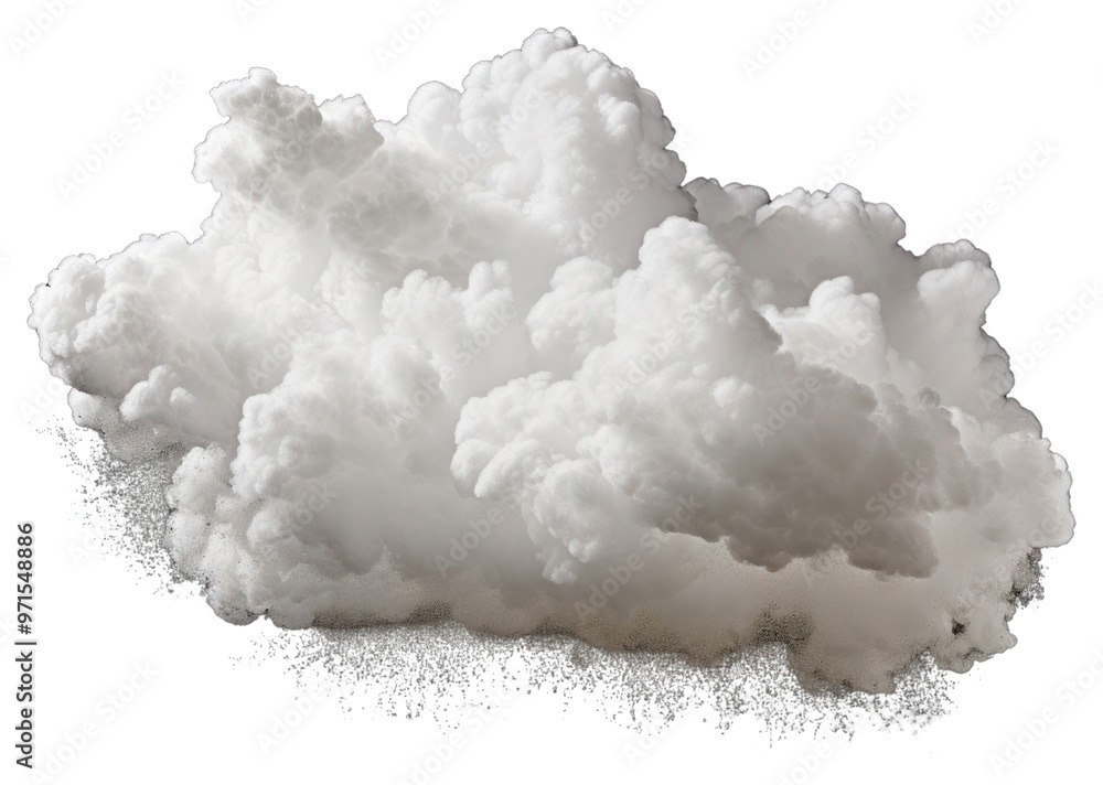 Realistic fluffy white cloud